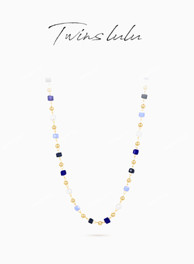 TWINS LULU多巴胺气质度假风彩色方形项链TSJ7973/TSJ7998