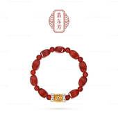 时尚 TWINS LULU精致新中式 圆形红色手链TSS11187情人节礼物