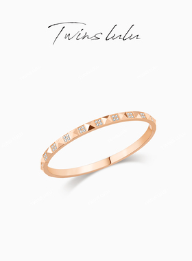 TWINS LULU高奢百搭饰品几何纹理硬圈手镯TSS7764