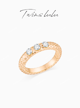 TWINS LULU气质轻奢百搭简约高级感渐变戒指TSS6934