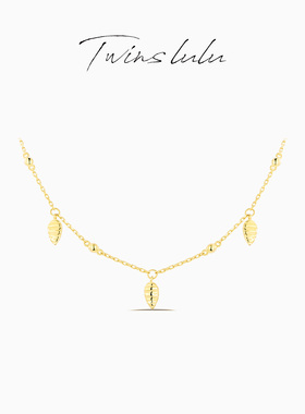 TWINS LULU 925银元气少女感时尚叶子ins风项链TSJ9188
