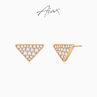 TWINS LULU高定精致时尚百搭时尚气质耳饰三角形耳环TSL2885