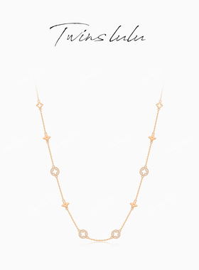 TWINS LULU气质简约百搭高级感老花项链TSJ10023