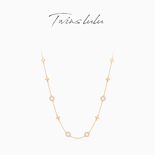 TWINS LULU气质简约百搭高级感老花项链TSJ10023