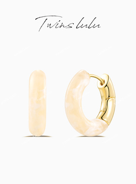 TWINS LULU2025蛇年新款百搭时尚圈圈蛇年红色耳环TSL1274