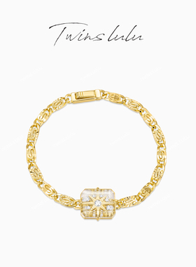 TWINS LULU【启明星】INS小饰品几何镶嵌六芒星手链TSS10534