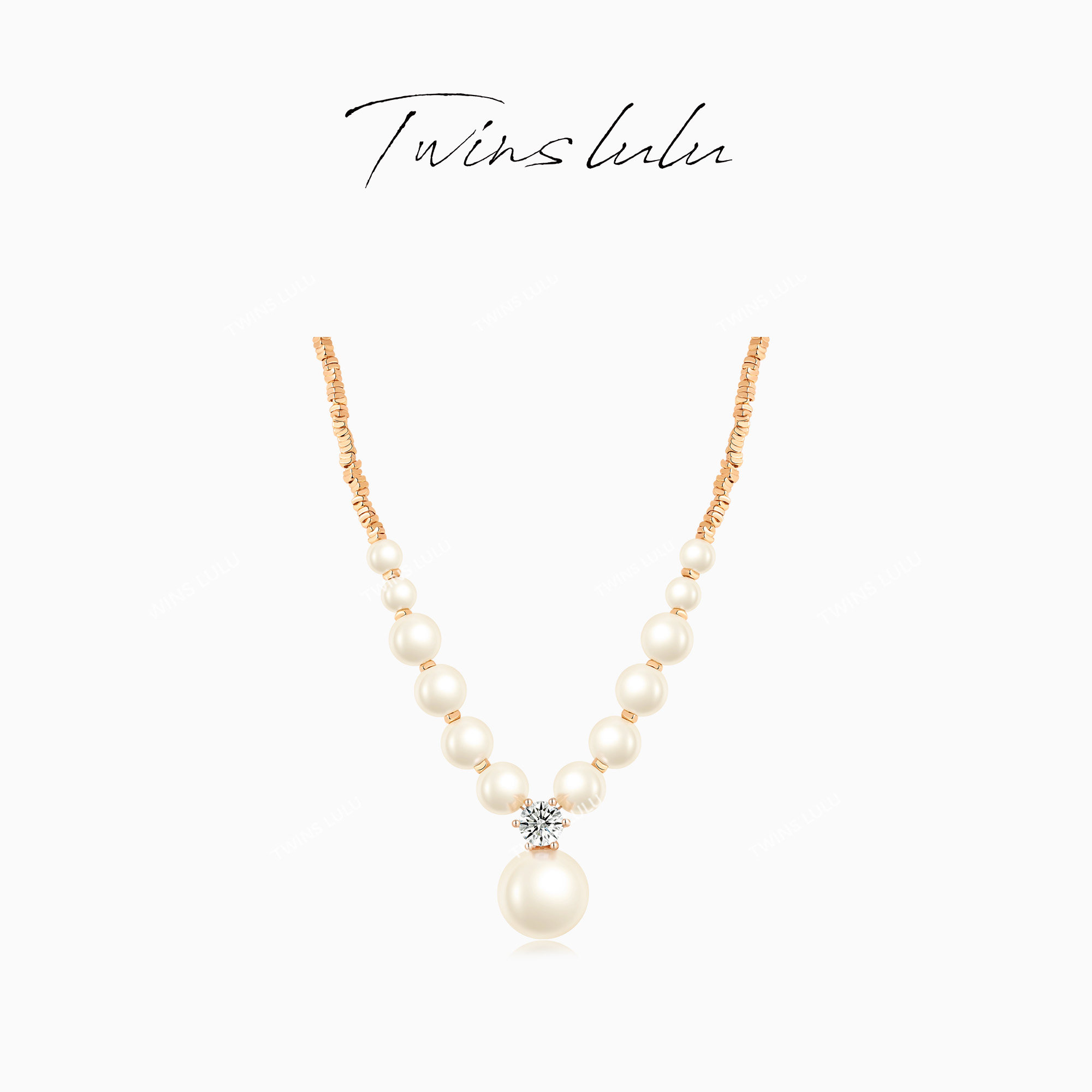TWINS LULU气质存在感精致璀璨珠珠碎银子项链TSJ9973