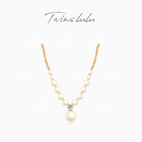 TWINS LULU气质存在感精致璀璨珠珠碎银子项链TSJ9973