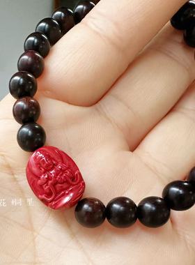 花桐里 小叶紫檀朱砂手串