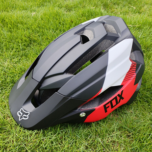 FOX山地车头盔新款 备 自行车半盔速降越野盔一体成型安全帽骑行装