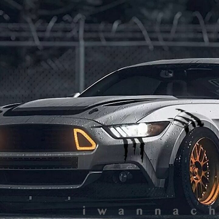 亚马逊wish 独立站 外贸汽车爪痕车头灯汽车贴纸条纹划痕贴花