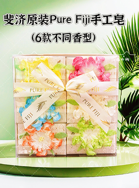 6块装/斐济手工皂Pure Fiji洁面沐浴香皂味道混发100g*6个 伴手礼