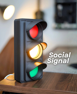 不被打扰 Social Signal 有趣的社交信号个性桌面红绿灯摆件装饰
