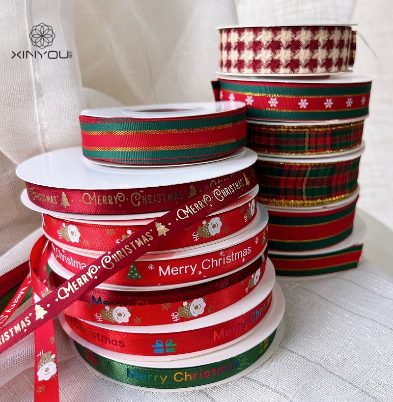 心悠圣诞节红绿丝带礼物包装缎带
