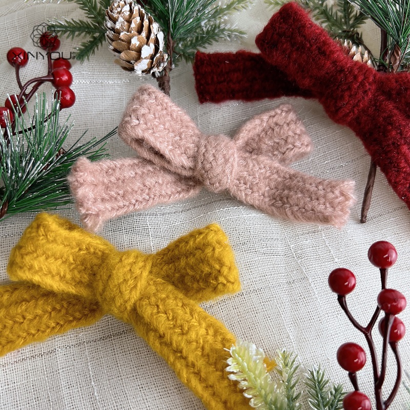 2cm韩国针织毛线带圣诞节装饰树蝴蝶结织带秋冬毛绒麻花编织丝带