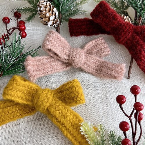 心悠圣诞节编织毛线带花束装饰带