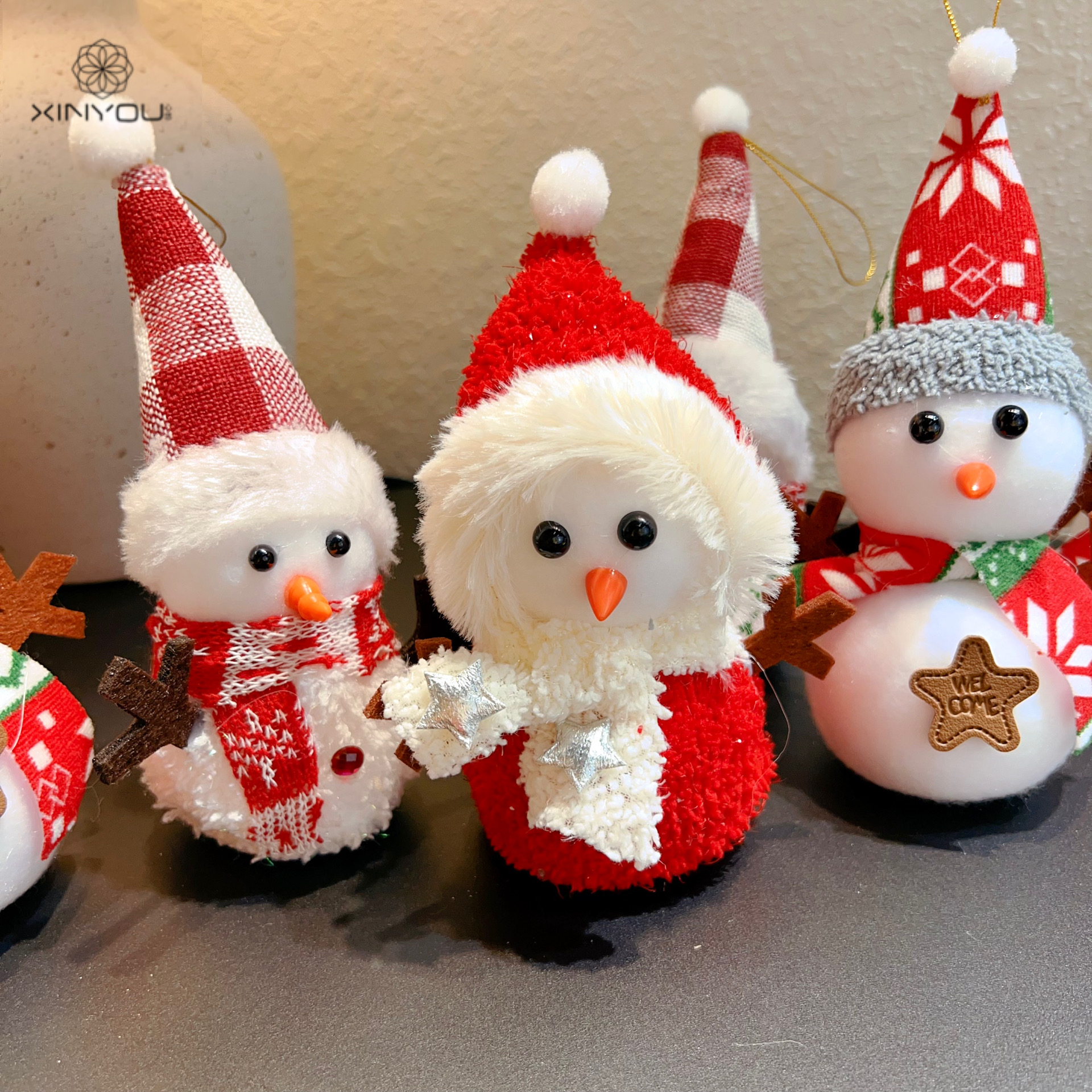 心悠圣诞节圣诞树泡沫雪人娃娃