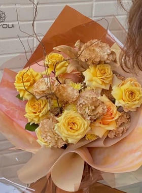 【欢喜物&Arisu】原创彩绘设计Dreams系列鲜花包装纸礼品海报纸