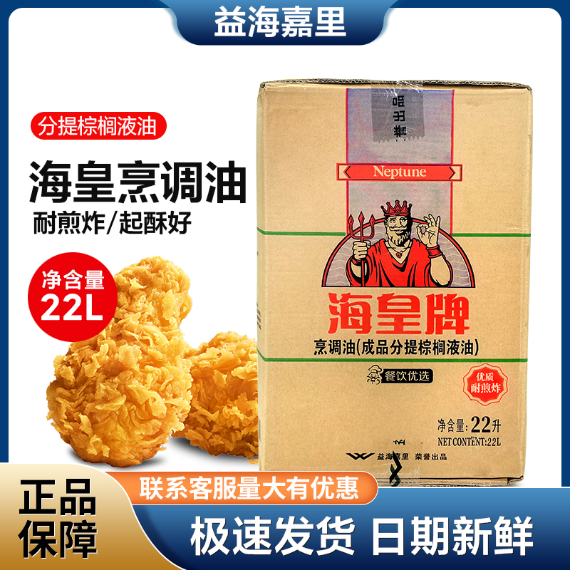 海皇牌棕榈油袋装食用油油炸商用烘焙起酥炸鸡汉堡鸡排专用22L商