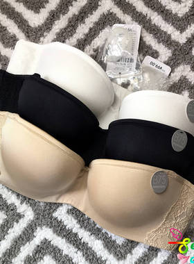 6ixty8ight专柜正品三色半杯透明肩带上托厚杯内衣文胸BR01581