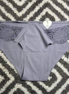 119元5条6ixty8ight专柜正品灰紫丁香一片式三角内裤 底裤PT12494