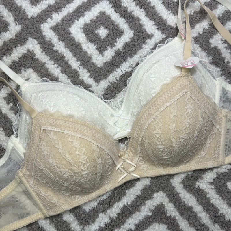 无钢圈三角杯聚拢型蕾丝性感内衣