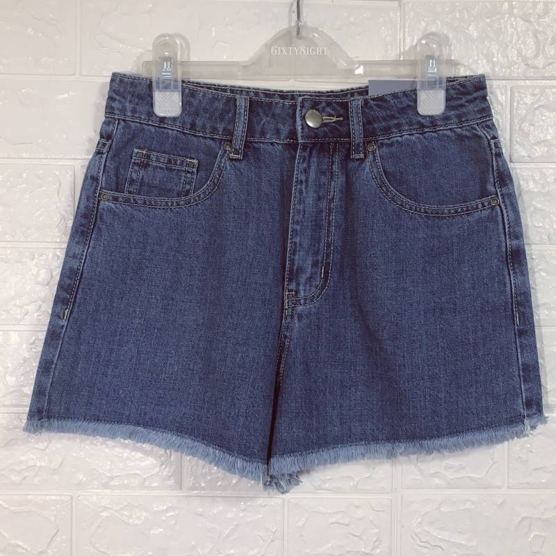 牛仔专柜正品中腰棉料微弹短裤