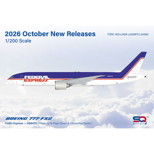 联邦快递波音B777-FS2合金模型