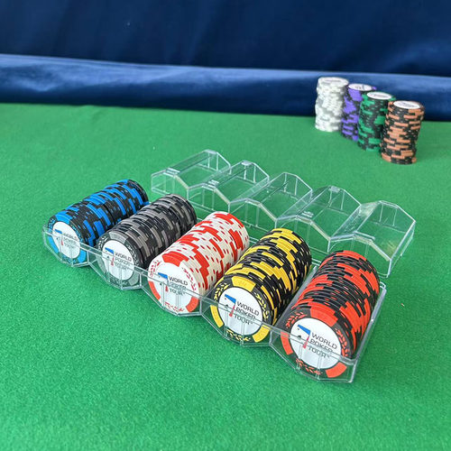 100片1盒WPT筹码麦穗款14克粘土无金额无面值棋牌室代币