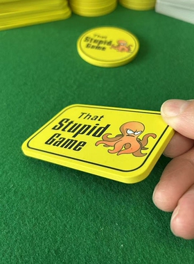 德州扑克鱿鱼卡陶瓷游戏币 THAT STUPID GAME