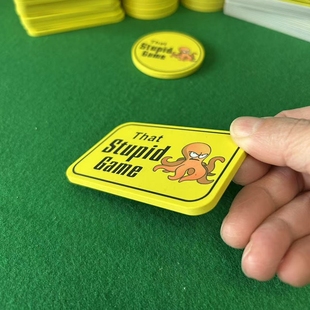 GAME STUPID 德州扑克鱿鱼卡陶瓷游戏币 THAT