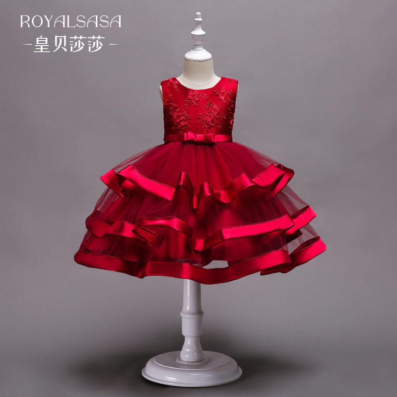 Lisa Beauty Flower Girl Dresses multi-storey Pompous skirt Embroidery perform full dress The skirt Pompous skirt party Presided over the servicein the Children/Baby/Family fitted , Children dress  category - from Buy2taobao.com to provide professional Taobao agent buy service