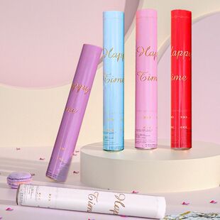 礼炮结婚手拧式礼花筒间用马卡龙羽毛礼炮婚庆用品花瓣礼花筒