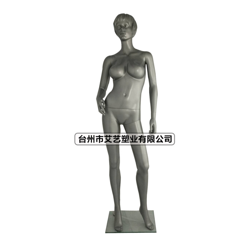 银色塑料女模特橱窗展示道具