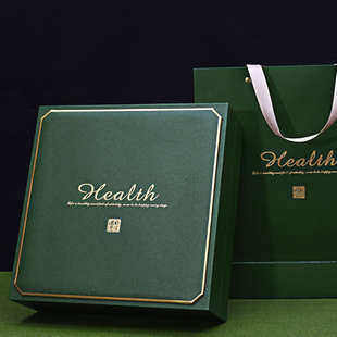 祖母绿燕窝礼品盒通用养生滋补礼盒花旗参石斛圆盒八角盒空盒
