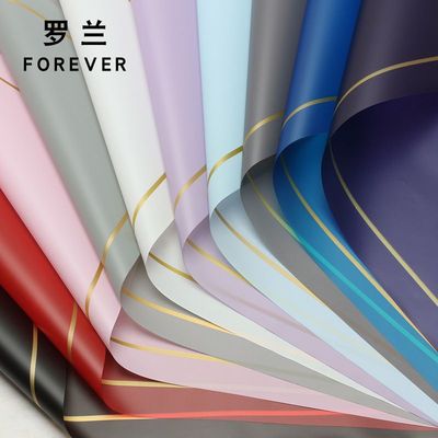 金边简风鲜花包装纸跨境批发