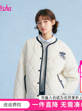 笛莎童装女童绗棉服秋冬季新款儿童中大童青少年外套内胆保暖上衣