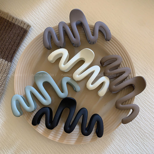 复古秋冬~波浪设计感大号抓夹