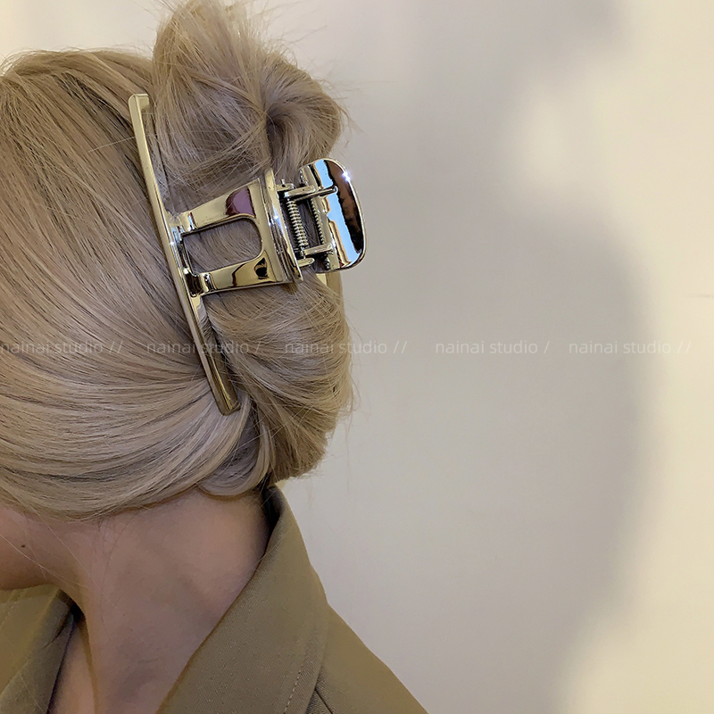 复古一字高级感超大号抓夹6