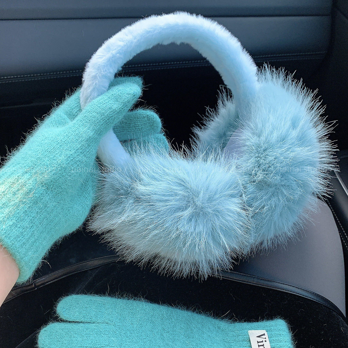 仿狐狸毛耳罩~折叠毛绒保暖防寒冷耳捂耳包可爱显脸小耳套冬季女