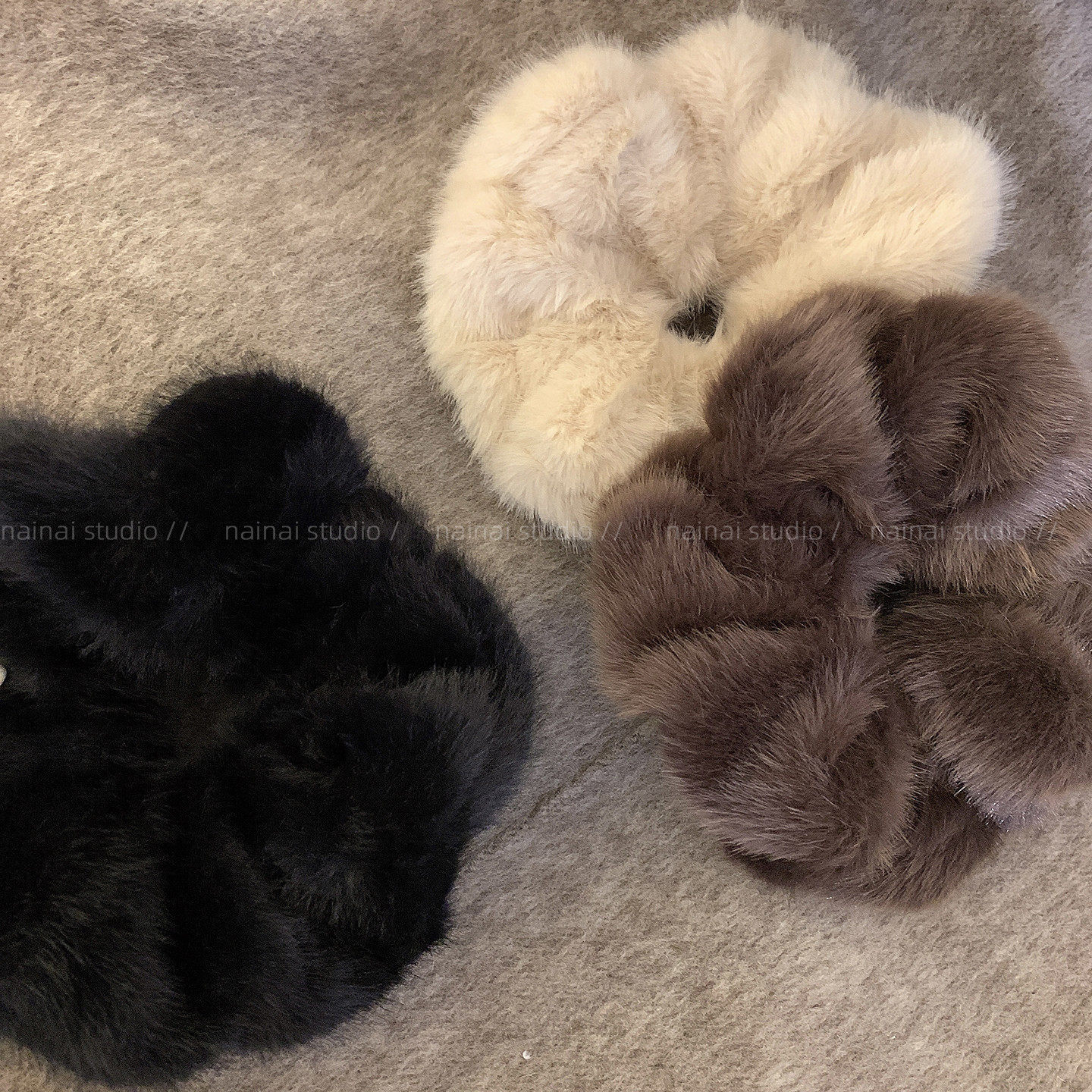 毛绒绒超温暖！慵懒风大肠发圈~韩系ins丸子头马尾发绳头绳女发饰