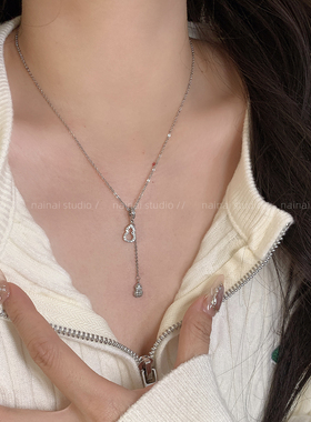 葫芦项链~气质锆石轻奢锁骨链2025秋冬新款小众设计高级感颈链女A