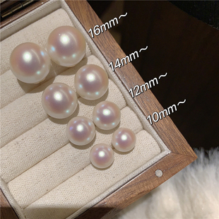 粉光珍珠！超亮法式复古耳钉小众小香风耳环2025初春新款爆款耳饰