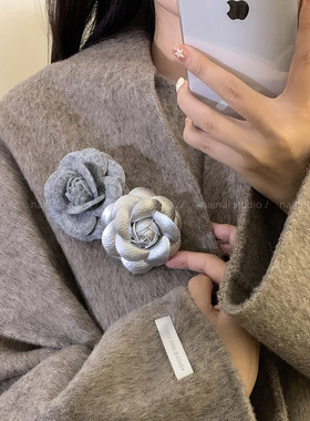格雷系灰色胸针~气质高级感ins风韩系别针胸花大衣西装外套配饰女