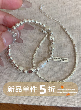 极细碎银子珍珠手链~2025年新款高级感轻奢小众精致叠戴手册配饰
