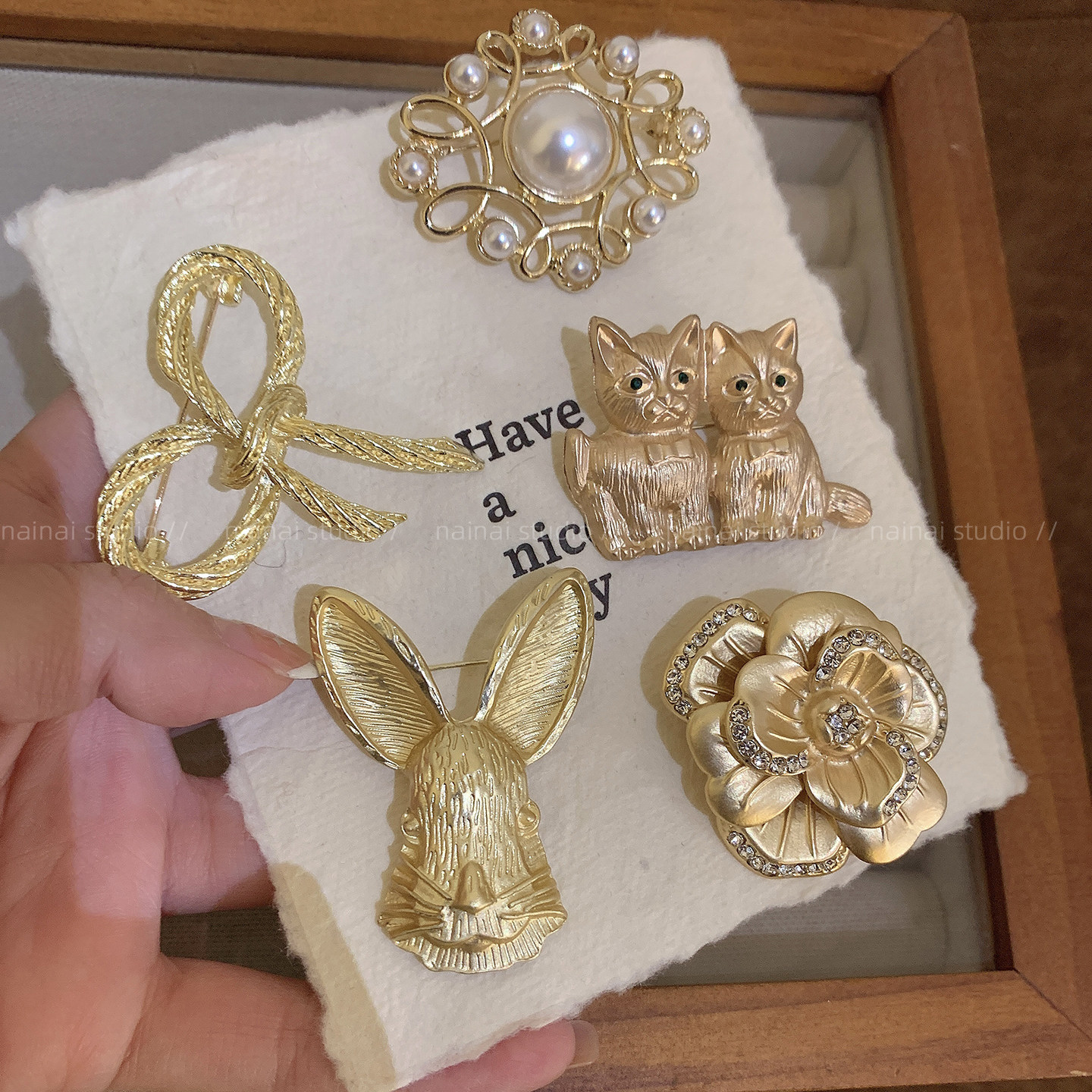 复古巴洛克胸针~高级感轻奢小香风别针蝴蝶结山茶花胸花外套配饰