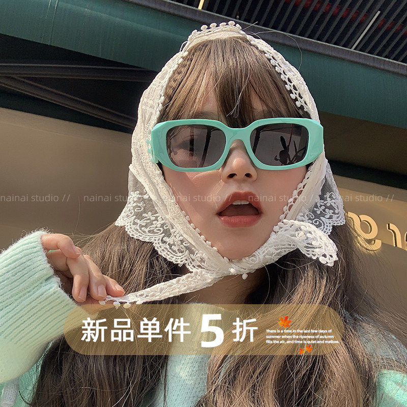 超好搭的三角巾！法式包头丝巾头巾春季新款拍照网红蕾丝绑发发带