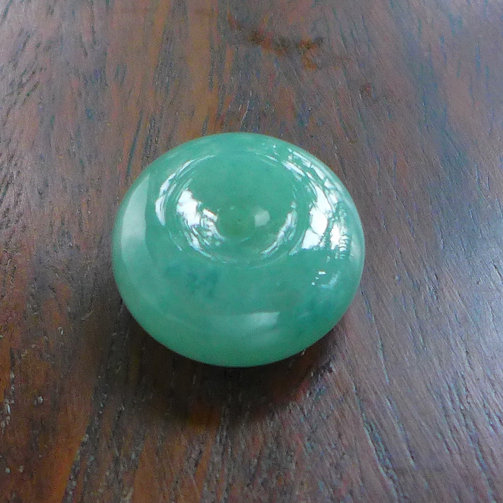 工厂直销147# A货老种满蓝水绿果冻起胶饱满小胖墩平安扣翡翠吊坠