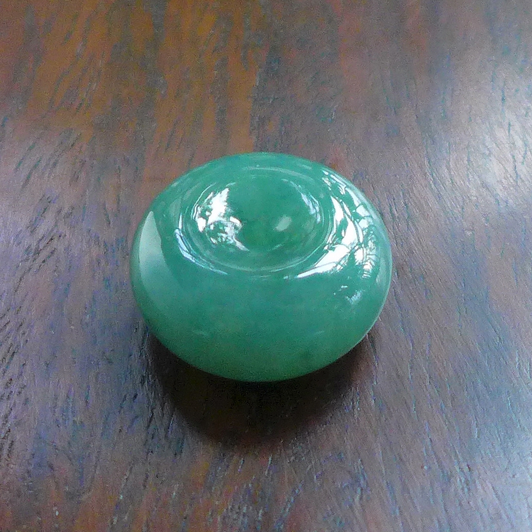 工厂直销153# A货老种满蓝水绿果冻起胶饱满小胖墩平安扣翡翠吊坠