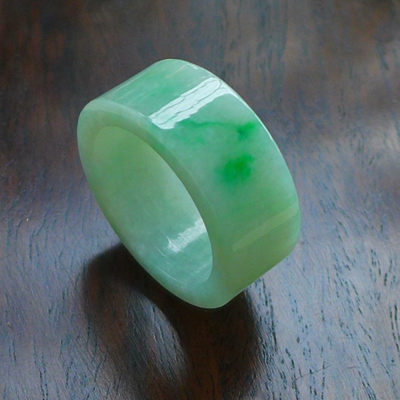 工厂直销906# A货好种飘阳绿水润宽厚边26.3mm翡翠指环扳指,珠宝/钻石/翡翠,戒指/指环,淘宝优惠券,粉丝福利购,淘宝优惠卷
